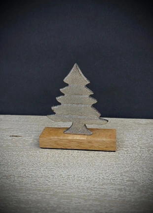 Petit sapin décoratif en métal et bois – 8 cm, brand: Noël, condition: New without tags, €4.00, €4.90 includes Buyer Protection