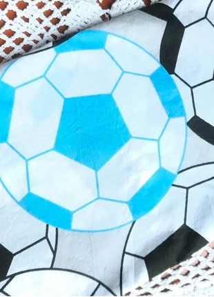 ! Tissu Ballons de Foot NEUF Blanc & Bleu Ciel - Parfait Fête/Déco !, brand: Coton, condition: New without tags, €5.00, €5.95 includes Buyer Protection