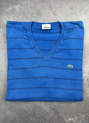 Pull en coton Lacoste col V bleu et marine taille XXL Homme, marque: Lacoste, état: Très bon état, taille: XXL, 29,90 €, 32,10 € Protection acheteurs incluse