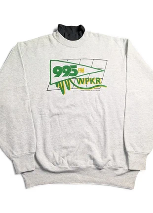 Felpa vintage anni 90/early 2000 Fruit of the Loom - XL - Bianco/Verde/Nero, brand: Fruit of the Loom, condizioni: Buone, taglia: XL, €22.00, €23.80 include la Protezione acquisti