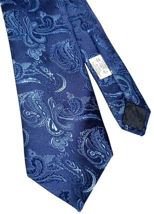 Cravatta cerimonia uomo perfetta blu e azzurra larga 7,5 cm floreale, brand: Vintage Dressing, condizioni: Ottime, €5.00, €5.95 include la Protezione acquisti Pro