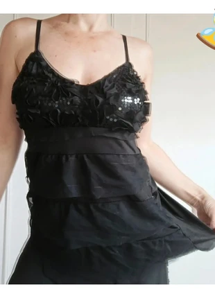 🩷Top à bretelles fines sequin et fleur en relief rare femme t S 36 m 38 y2k 90s 2000 chic, marque: y2k, état: Très bon état, taille: S / 36 / 8, 9,00 €, 10,15 € Protection acheteurs incluse