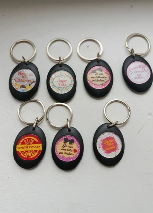 Lot de 7 porte clés jetons de caddie neufs, merk: créa03, staat: Nieuw met prijskaartje, € 10,00, € 11,20 inclusief Kopersbescherming Pro