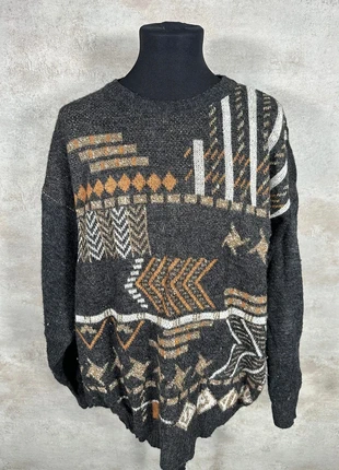 Pull Hiver Ethnic Vintage 80s 90s y2k Vintage gris foncé motifs taille L, brand: Vintage Dressing, condition: Very good, size: L, €22.00, €23.80 includes Buyer Protection Pro
