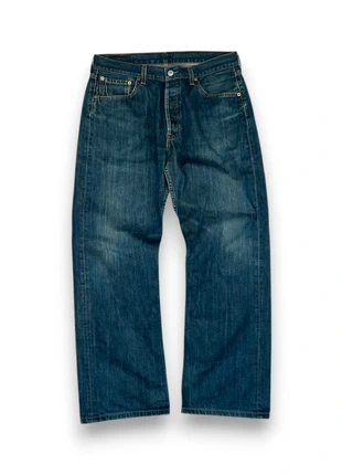 Levi’s 501 straightleg denim jeans - 90s marine blue - W34/L32, merk: Levi's, staat: Heel goed, maat: W33 | FR 42, € 35,00, € 37,45 inclusief Kopersbescherming Pro