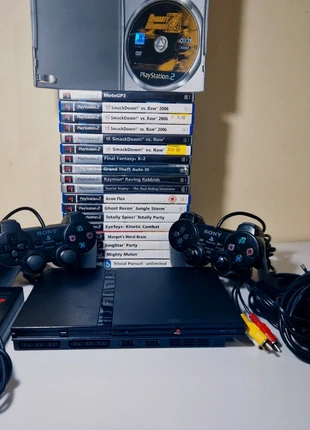 PlayStation 2 Slim nera originale completa + 2 controller + lotto giochi – funzionante, marque: Sony, état: Très bon état, 150,00 €, 158,20 € Protection acheteurs incluse