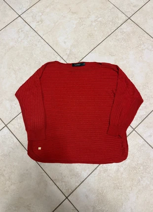 Maglietta Lauren Ralph Lauren a treccia rossa, merk: Ralph Lauren, staat: Heel goed, maat: S / 36 / 8, € 20,00, € 21,70 inclusief Kopersbescherming