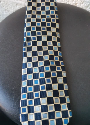 Luxe Mulberry Stropdas – Blauwe Stropdas met Gekleurde Vierkantjes – Stijlvolle Keuze, brand: Mulberry, condizioni: Buone, €30.00, €32.20 include la Protezione acquisti