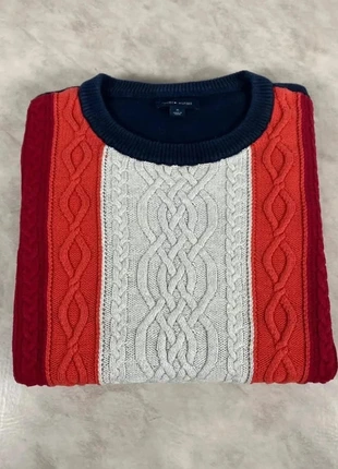 Pull Tommy Hilfiger torsadé tricolore – coton – taille M femme Code 209N, brand: Tommy Hilfiger, condition: Good, size: M / 38 / 10, €25.00, €26.95 includes Buyer Protection Pro