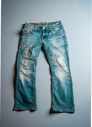 Vintage Rock Revival Straight Cut Jeans – Y2K Bling Grail, marke: Rock Revival, zustand: Sehr gut, größe: W34 | DE 50, 65,00 €, 68,95 € inklusive Vinted-Käuferschutz