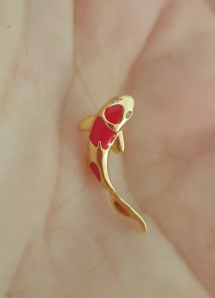 Piercing poisson Koï doré et rouge en argent, état: Très bon état, 20,00 €, 21,70 € Protection acheteurs (Pro) incluse