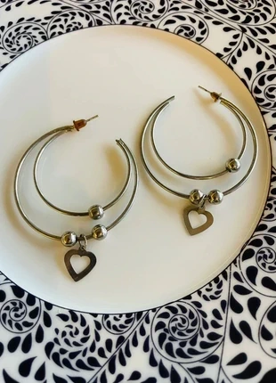 Big earrings with heart, brand: Vintage Love, condition: New without tags, €12.50, €13.83 includes Buyer Protection