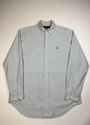 Chemise - Ralph Lauren - Rayures coton piqué bleu clair/blanc logo premium - XL #362, marque: Ralph Lauren, état: Très bon état, taille: XL, 39,00 €, 41,65 € Protection acheteurs incluse