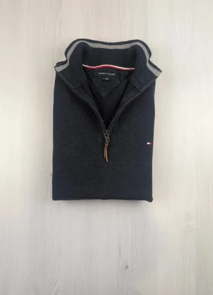 Pull 1/4 Zip Bleu Marine Gris Tommy Hilfiger Logo Brodé/ Taille S / 004, marque: Tommy Hilfiger, état: Très bon état, taille: S, 26,00 €, 28,00 € Protection acheteurs (Pro) incluse