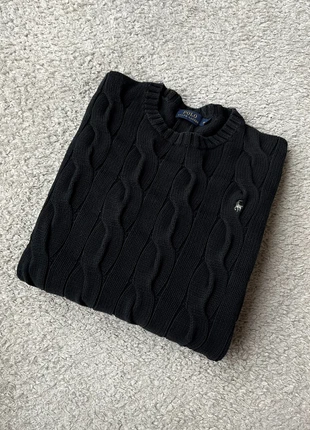 Pull Ralph Lauren Torsadé Col Rond Noir, marque: Ralph Lauren, état: Très bon état, taille: M / 38 / 10, 59,00 €, 62,65 € Protection acheteurs (Pro) incluse