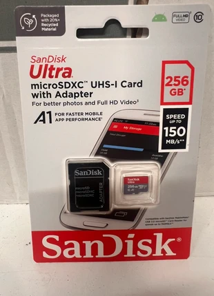 SanDisk Ultra 256GB microSDXC + Adattatore • 150MB/s • Nuova sigillata, brand: Sandisk, condizioni: Nuovo senza cartellino, €30.00, €32.20 include la Protezione acquisti