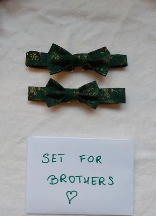 Set brothers Bow tie Fliege gravata papillon pajarita cravatta querbinder Christmas Noël Kerst, merk: Atelier Daily Elegance, staat: Nieuw met prijskaartje, € 15,99, € 17,49 inclusief Kopersbescherming Pro
