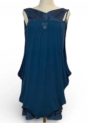 Robe bleu marine ample asymétrique – style Y2K / designer minimaliste M oversize/L, brand: SCEE by Twin-Set, condition: Very good, size: L / 40 / 12, €10.00, €11.20 includes Buyer Protection Pro