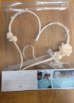 1 coeur en rotin avec roses crème, marque: PartyDeco, état: Neuf avec étiquette, 10,00 €, 11,20 € Protection acheteurs (Pro) incluse