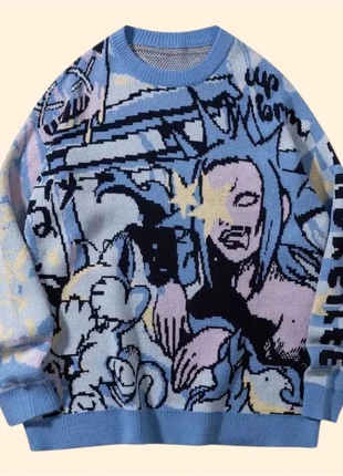 Maglione vintage pullover y 2k grunge gothic japan style stile anime 2000s, marque: Japan Style, état: Neuf sans étiquette, taille: M, 30,00 €, 32,20 € Protection acheteurs incluse