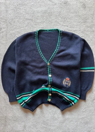 Varsity College Cardigan Crest Navy Vintage Oversized Y2K, marque: Vintage Dressing, état: Très bon état, taille: L, 34,90 €, 37,35 € Protection acheteurs incluse