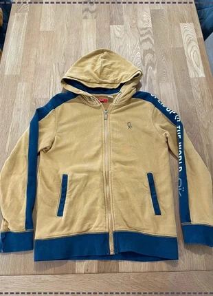 Veste à capuche enfant – Okaïdi – Taille 10 ans – Beige & Bleu – Bon état, brand: Okaïdi, condizioni: Buone, taglia: 10 anni / 140 cm, €1.80, €2.59 include la Protezione acquisti