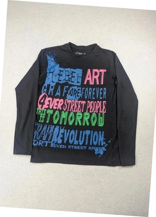 T-shirt manches longues imprimé graphique | Gemo | Noir multicolore | 16 ans garçon, marca: Gémo, estado: Muy bueno, tamaño: 16 años /176 cm, 3,00 €, 3,85 € Protección al comprador Pro incluida