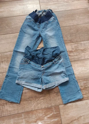Jeans + short de grossesse - Taille 44, brand: Kiabi, condition: Good, size: XXL / 44 / 16, €3.00, €3.85 includes Buyer Protection