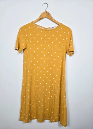 Robe jaune à pois Pull&Bear S, marque: Pull & Bear, état: Très bon état, taille: S / 36 / 8, 3,00 €, 3,85 € Protection acheteurs incluse