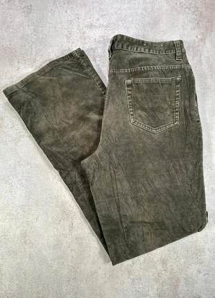 Pantalon Vintage En Velours Côtelé / Corduroy St John's Bay vert olive droit taille 10, brand: Vintage Dressing, condizioni: Ottime, taglia: M / IT 42 / EU 38, €10.00, €11.20 include la Protezione acquisti Pro