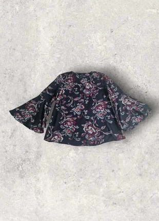 Blouse fluide Alfani manches 3/4 et évasées noir a motifs taille 4 (38), marque: Alfani, état: Très bon état, taille: M / 38 / 10, 3,00 €, 3,85 € Protection acheteurs incluse