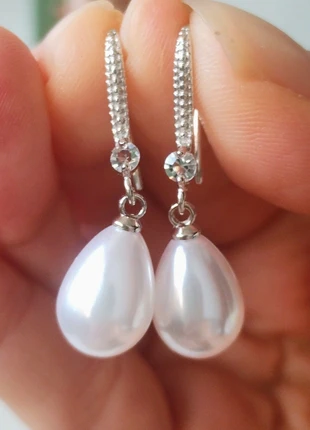 Orecchini perle placcati argento, staat: Nieuw zonder prijskaartje, € 7,00, € 8,05 inclusief Kopersbescherming