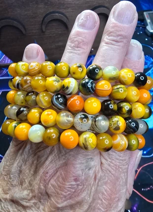 Bumblebee Agate bracelets 8mm, brand: Bumblebee, condition: New without tags, £6.50, £7.53 includes Buyer Protection