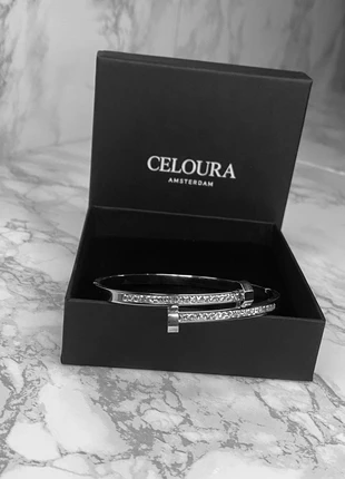 Celoura – Lumière Argente Bangle, merk: Celoura, staat: Nieuw met prijskaartje, € 12,49, € 13,81 inclusief Kopersbescherming