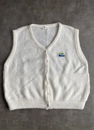 Pull American Vintage en Laine sans manche Blanc Brodé Taille L, brand: American Vintage, condizioni: Ottime, taglia: L / IT 44 / EU 40, €95.00, €100.45 include la Protezione acquisti