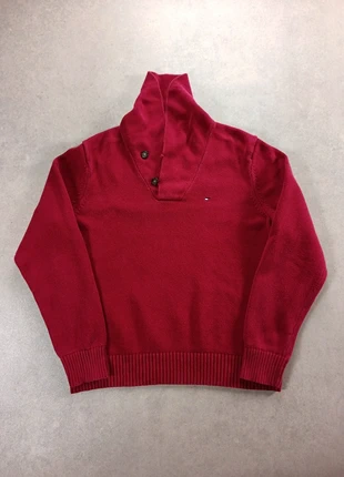Pull en maille Tommy Hilfiger col châle | 100% coton bordeaux/rouge | taille M pour homme, marca: Tommy Hilfiger, estado: Muy bueno, tamaño: M, 24,90 €, 26,85 € Protección al comprador Pro incluida