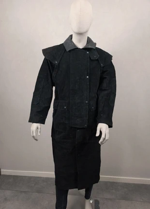 Manteau Long Mi-Saison Long Coat Cuir - Oakridge - Noir Manches Longues - Homme - Taille 40 L, brand: OAKRIDGE, condition: Satisfactory, size: L, €49.00, €52.15 includes Buyer Protection Pro