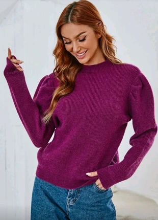 Elegant Violet Winter Sweater – Warm, Soft & Stylish for Women, marque: Shein, état: Neuf sans étiquette, taille: M / 38 / 10, 8,50 €, 9,63 € Protection acheteurs incluse