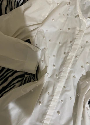 Camisa blanca con perlas - corte redondo, marque: Local, état: Neuf sans étiquette, taille: M / 38 / 10, 5,70 €, 6,69 € Protection acheteurs incluse