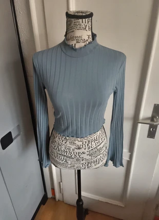 Pull en coton à manches cloches et col à ruché Shein Taille xs neuf, merk: Shein, staat: Nieuw zonder prijskaartje, maat: XS / 34 / 6, € 2,25, € 3,06 inclusief Kopersbescherming