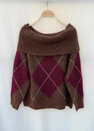 pull jacquard marron et bordeaux taille 36, marque: it Hippie, état: Très bon état, taille: S / 36 / 8, 39,00 €, 41,65 € Protection acheteurs (Pro) incluse