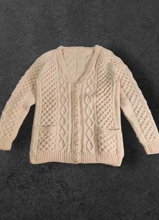 Cardigan traditionnel Aran Wool fisherman 100% Wool Laine fait main Made in Irlande- Taille S -2260, marque: Aran Crafts, état: Très bon état, taille: S / 36 / 8, 39,90 €, 42,60 € Protection acheteurs incluse