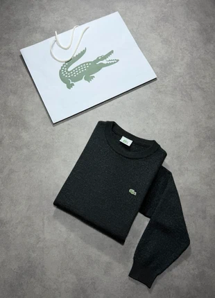 Pull Lacoste gris foncé col rond - Logo brodé - 100% laine - Taille M femme, marca: Lacoste, estado: Muito bom, tamanho: M / 38 / 10, €29.99, €32.19 inclui Proteção do Comprador Pro