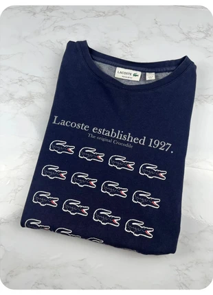 T-shirt Lacoste y2k Bleu Homme en coton piqué 100% coton Classic fit Straight - Taille L / 0051, marke: Lacoste, zustand: Sehr gut, größe: L, 17,00 €, 18,55 € beinhaltet Vinted-Käuferschutz Pro