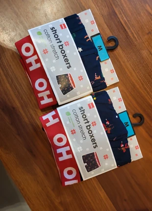 2x nieuwe kerst boxershort onderbroek christmas, merk: Hema, staat: Nieuw met prijskaartje, maat: M, € 3,85, € 4,74 inclusief Kopersbescherming