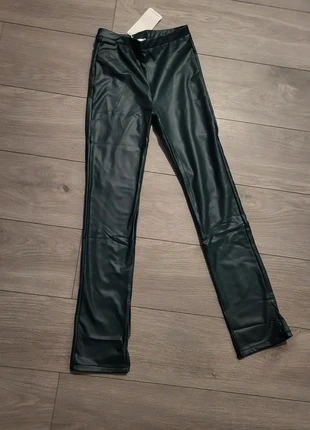 Cherry Koko Dark Green Faux Leather Slit Hem Trousers – Size S-M, New with Tags, brand: Cherry Koko, condition: New with tags, size: M / UK 12-14, £5.00, £5.95 includes Buyer Protection