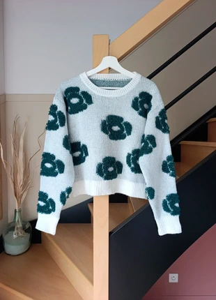 Magnifique pull chaud blanc et vert T. 38, marque: Boutique indépendante, état: Très bon état, taille: M / 38 / 10, 10,00 €, 11,20 € Protection acheteurs incluse