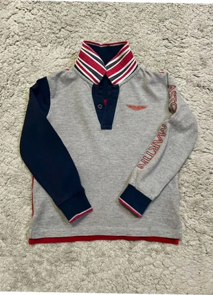 Polo Aston Martin enfant 3 ans gris/bleu manches longues, marque: Aston Martin, état: Neuf sans étiquette, taille: 3 ans / 98 cm, 12,99 €, 14,34 € Protection acheteurs incluse