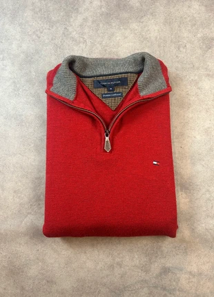 Pull 1/4 zip Tommy Hilfiger / Rouge /col camionneur /Taille M Logo Brodé, merk: Tommy Hilfiger, staat: Heel goed, maat: M, € 45,00, € 47,95 inclusief Kopersbescherming