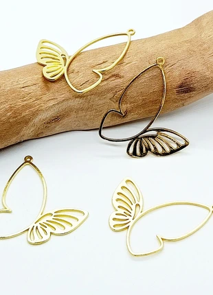 Lot de 4 pendentifs papillon métal doré(PEN-3), marca: pendentifs, estado: Muito bom, €1.00, €1.75 inclui Proteção do Comprador Pro